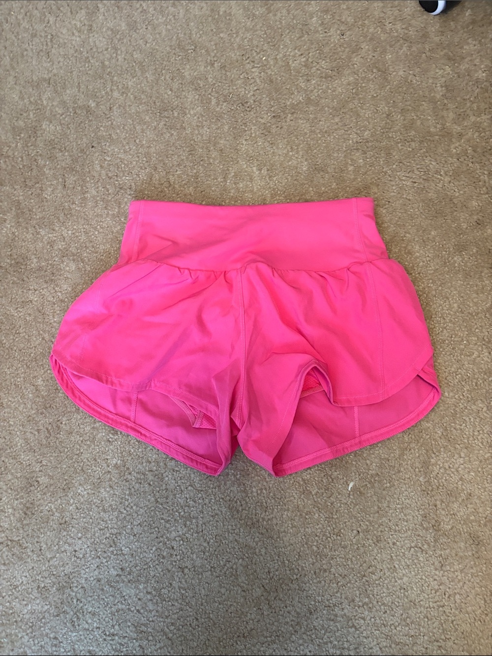 Source Unknown Neon Pink Athletic Shorts with High Waist